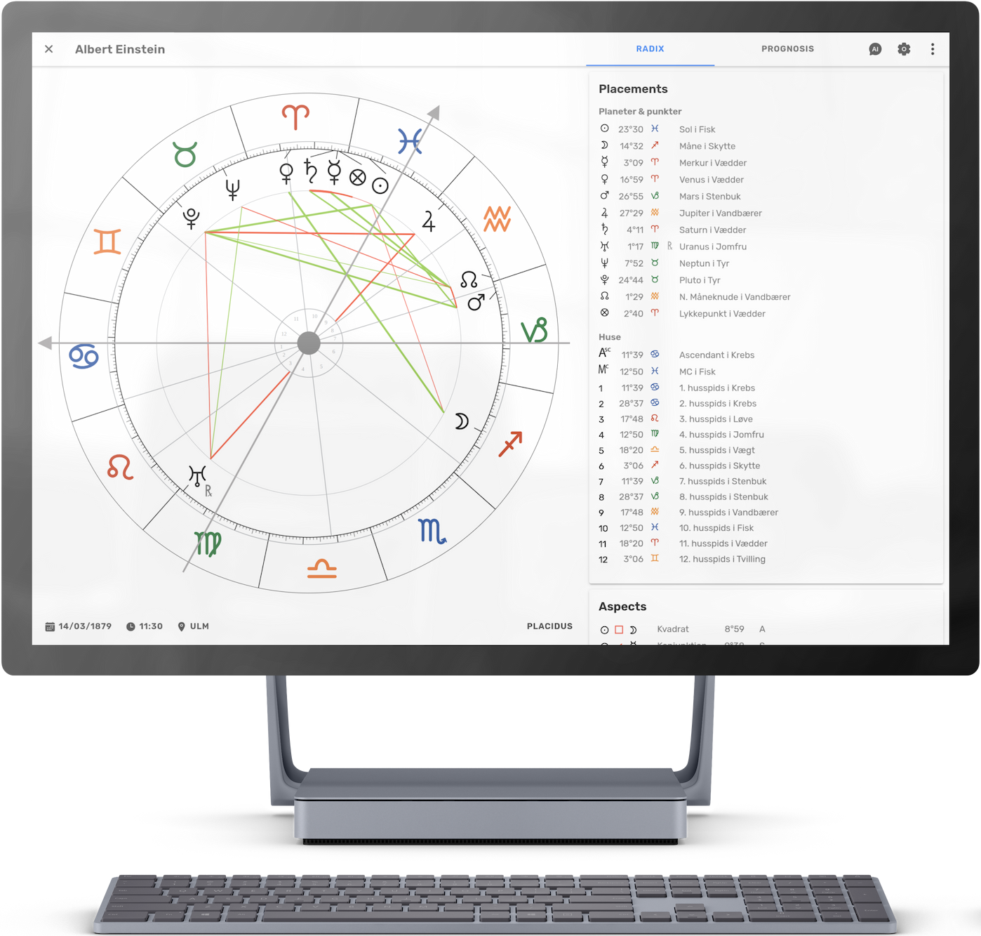 Astropilot displayed on a Microsoft Surface Studio